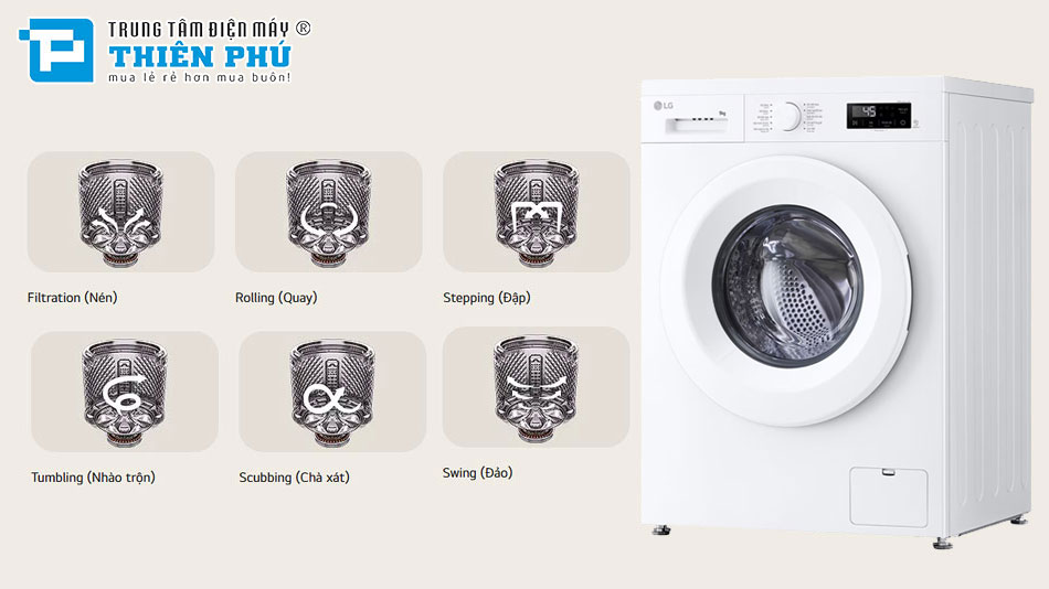 Máy Giặt Sấy LG Inverter 9Kg Sấy 5Kg FB1209D5W