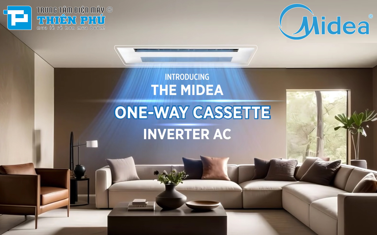 Điều Hòa Âm Trần Midea 1 Chiều Inverter 22000Btu MCUCE-22CRFN8