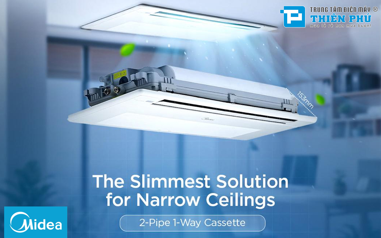 Điều Hòa Âm Trần Midea 1 Chiều Inverter 22000Btu MCUCE-22CRFN8