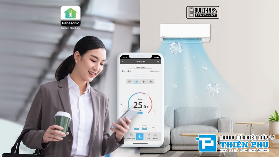 Điều Hòa Panasonic Inverter 18000Btu 1 Chiều CS-RU18CKH-8D