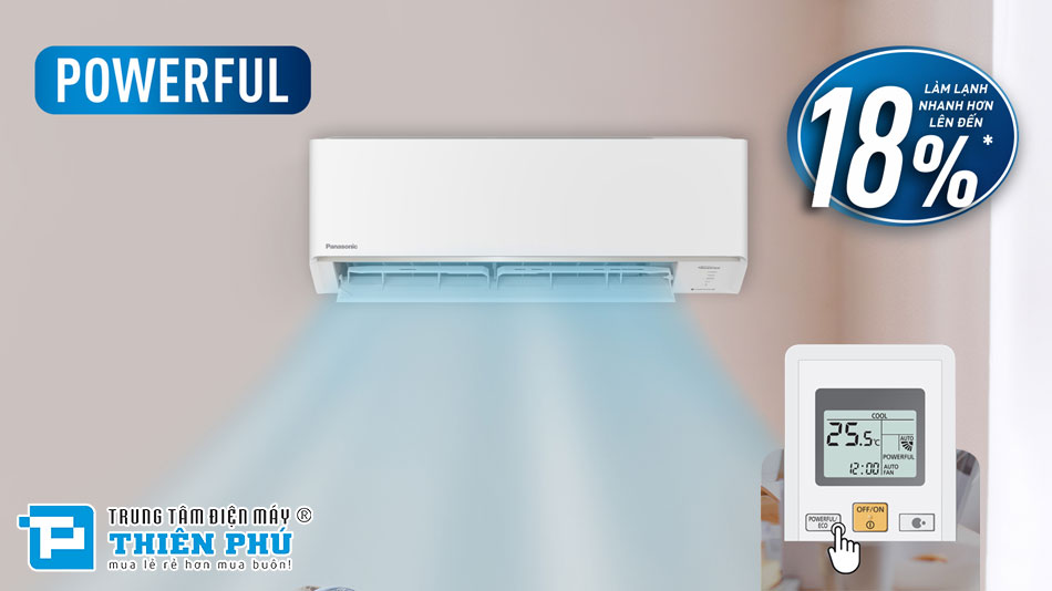 Điều Hòa Panasonic Inverter 18000Btu 1 Chiều CS-RU18CKH-8D