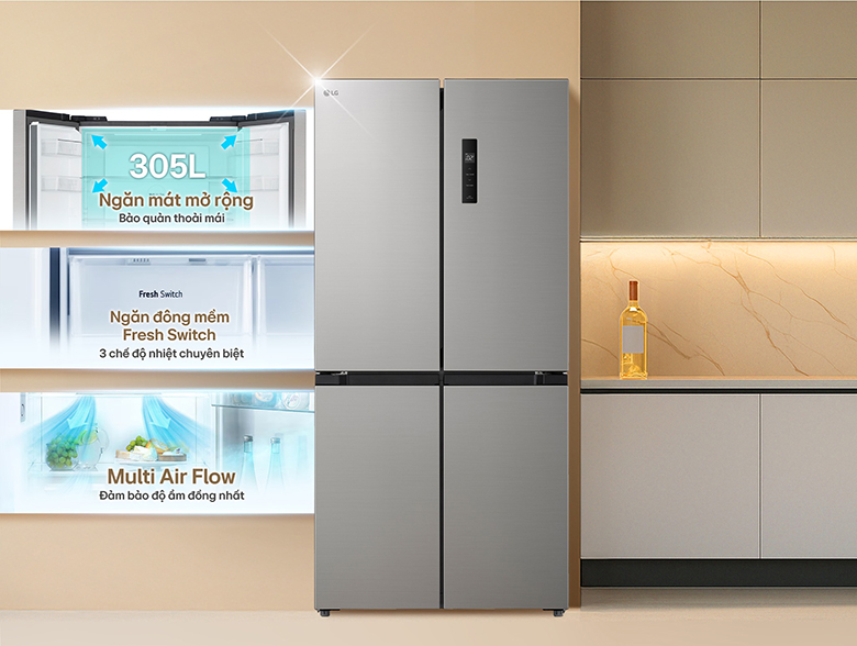 Những lý kho khiến bạn nên chọn tủ lạnh LG 4 cánh LFB47SVM