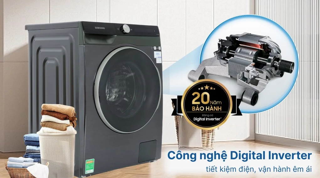 Đánh giá chi tiết máy giặt Samsung inverter 9kg WW90TP44DSB/SV: Giặt sạch nhanh 39 phút, tiết kiệm điện đến đâu?