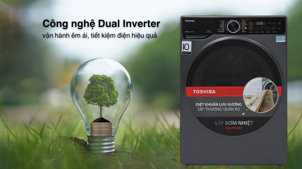 Máy sấy quần áo Toshiba 10Kg TD-T25BS110HWV(MG) tiện dụng và tối ưu cho mọi gia đình
