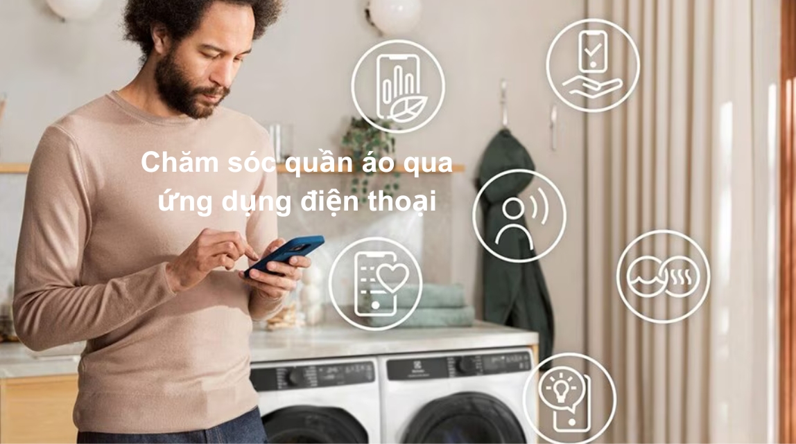 Trải nghiệm SmartSelect và kết nối App trên máy giặt Electrolux inverter EWF1023P5SC: Người dùng được lợi gì khi giặt thông minh?