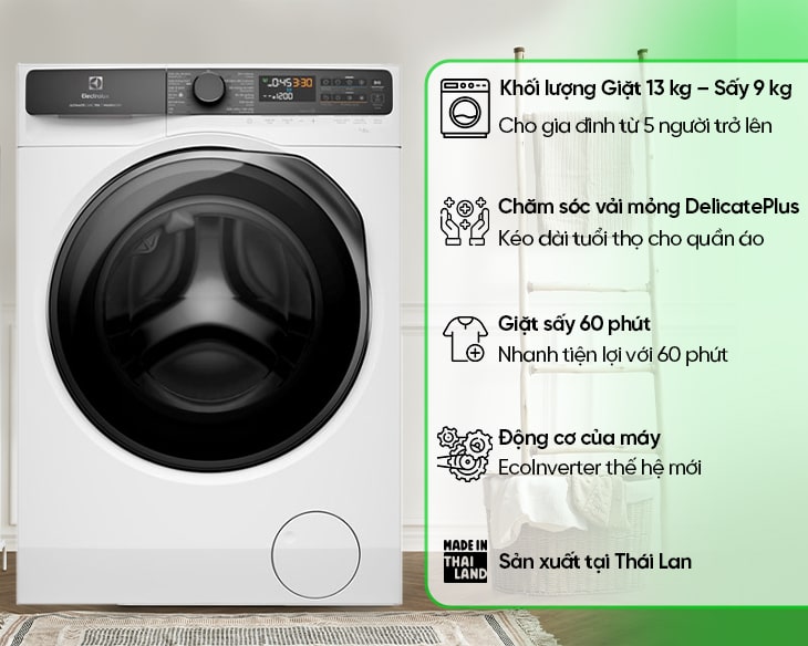 Máy giặt sấy Electrolux giá rẻ EWW1343R7WC có thực sự tối ưu cho mùa nồm ở miền Bắc?
