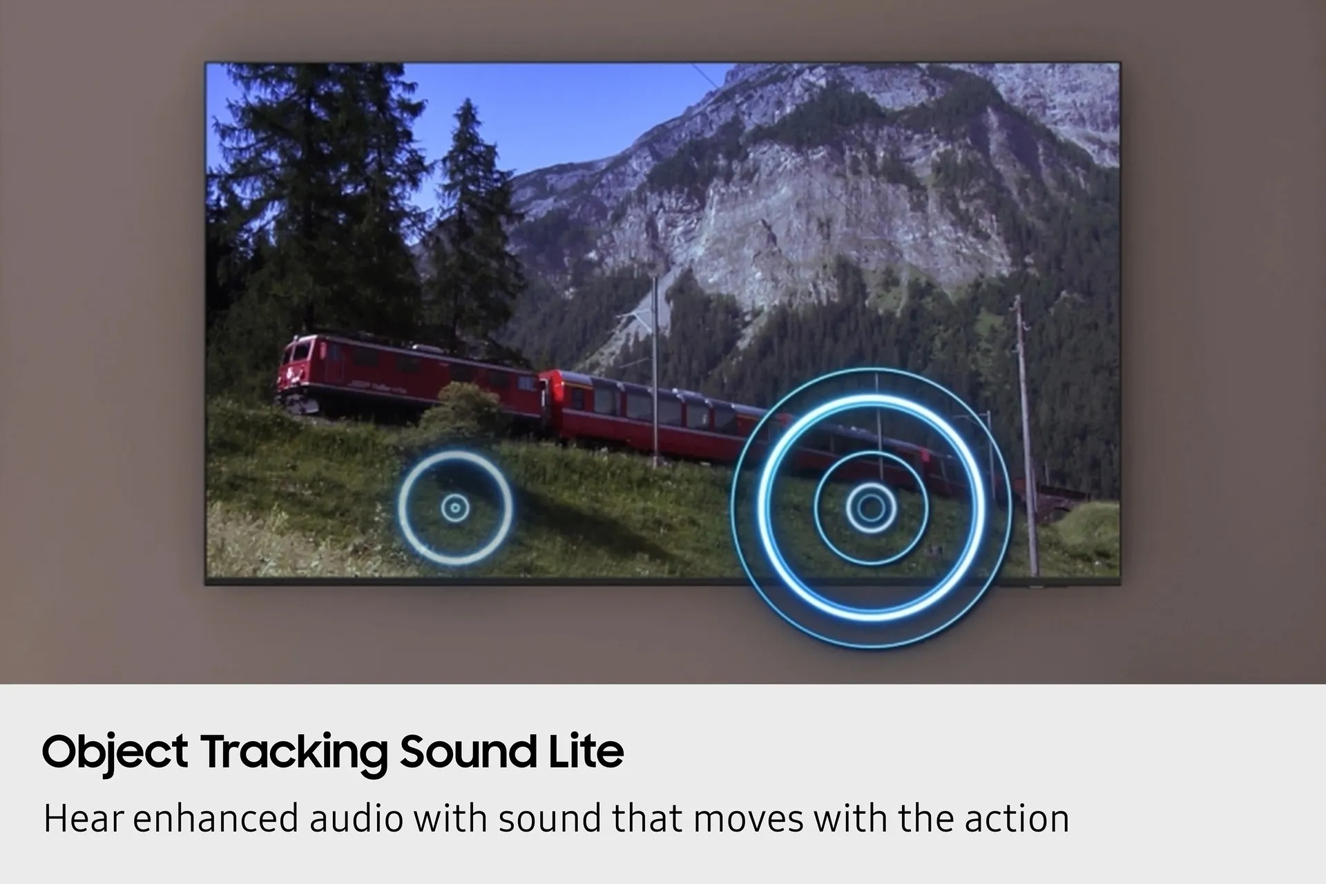 Trải nghiệm âm thanh chuyển động OTS Lite trên tivi Samsung QLED 75 inch QA75Q8FAAKXXV