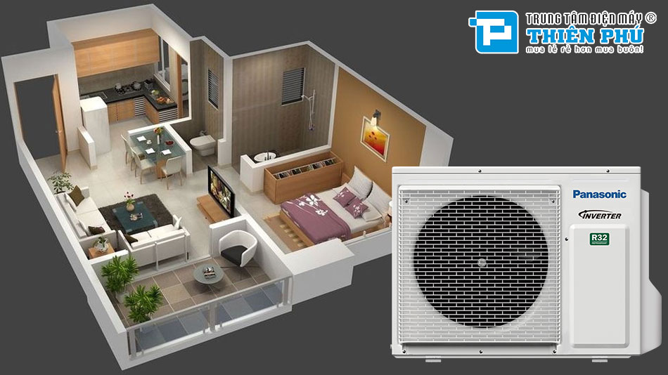 Tại sao CU-2Z52WBH-8 giúp tiết kiệm 50% diện tích ban công?