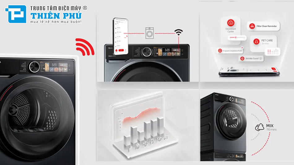 Máy sấy quần áo Toshiba 10Kg TD-T25BS110HWV(MG) tiện dụng và tối ưu cho mọi gia đình