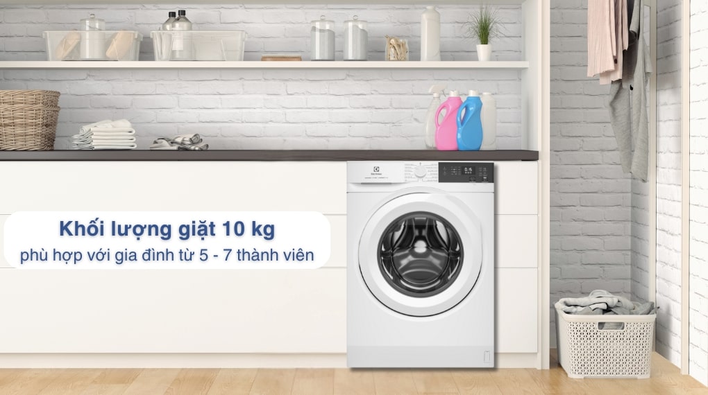 5 lý do máy giặt Electrolux 10kg EWF1024D3WC phù hợp gia đình 5–7 người
