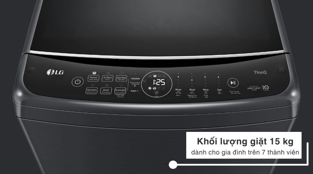 Máy giặt LG 15kg T2515VBTB phù hợp gia đình đông người không? Trải nghiệm thực tế sau thời gian sử dụng