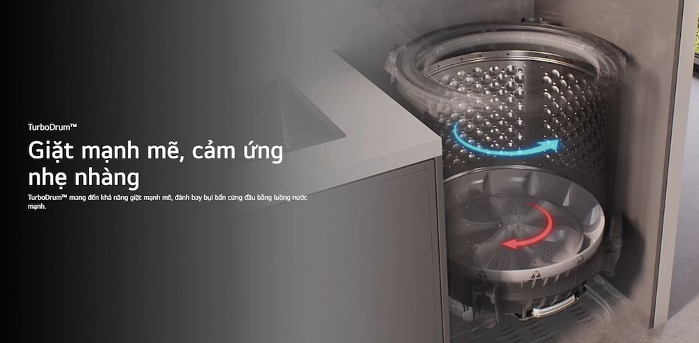 Máy giặt LG 15kg T2515VBTB có gì nổi bật? Phân tích 3 luồng giặt thông minh & khả năng chăm sóc vải chuyên sâu