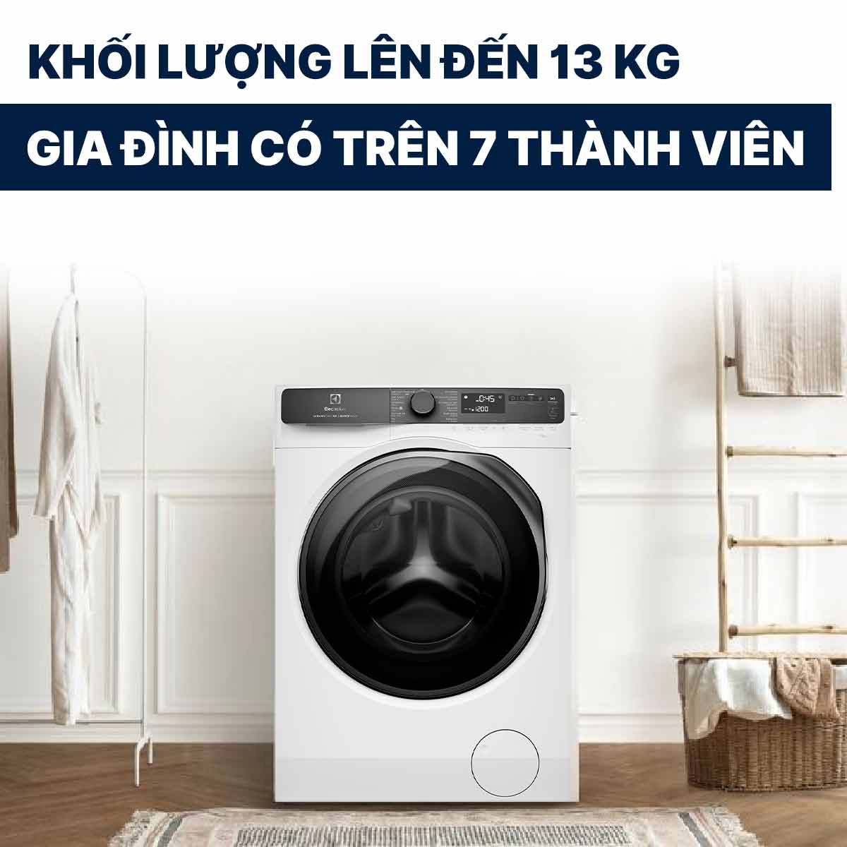 Trải nghiệm máy giặt Electrolux inverter EWF1343R7WC: Giặt đầy 13kg chỉ 45 phút với công nghệ IntelliQuick có thực sự hiệu quả?