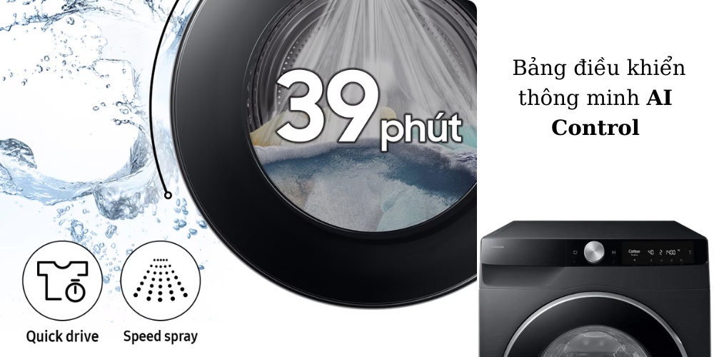 Máy giặt Samsung cửa trước WW10DG6U34LBSV có đáng mua không? Phân tích ưu nhược điểm sau thời gian sử dụng