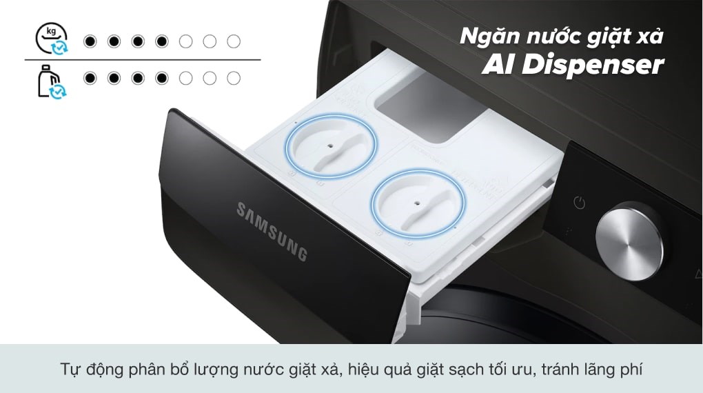 Hướng dẫn sử dụng máy giặt Samsung cửa trước WW10T634DLX/SV hiệu quả: Tận dụng AI Dispenser, EcoBubble và Hygiene Steam