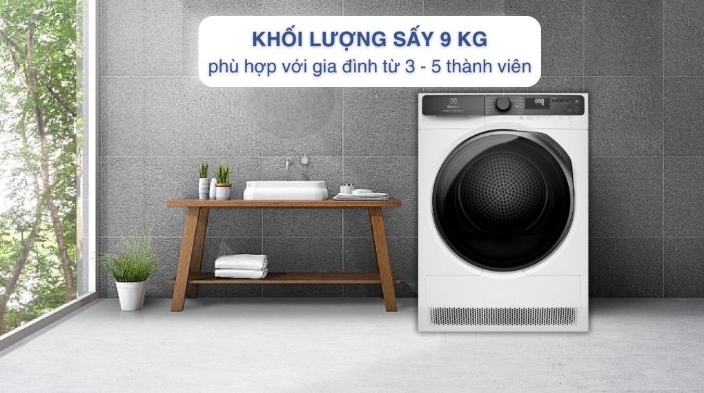 Cuộc sống thư giãn hơn khi bạn lựa chọn ngay máy sấy quần áo Electrolux 9kg EDH903R7WC