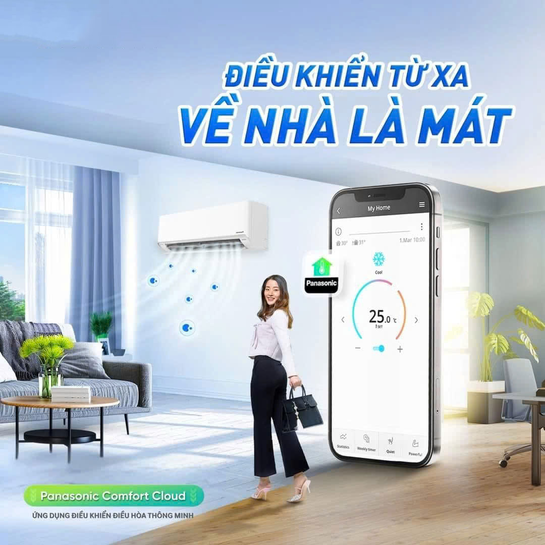Cách điều khiển điều hòa Panasonic CS-XZ24BKH-8 từ xa qua ứng dụng Panasonic Comfort Cloud
