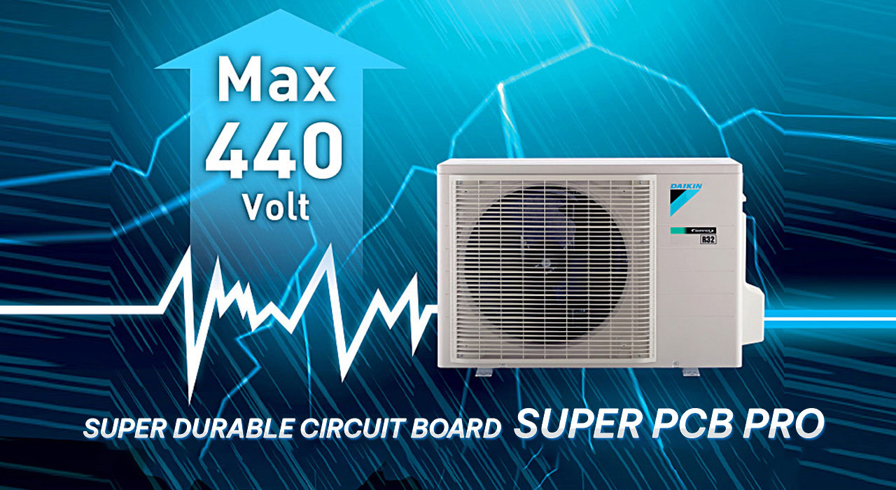 Điều hòa Daikin FTKF35ZVMV, bảo vệ bo mạch siêu bền bỉ với công nghệ Super PCB mới nhất