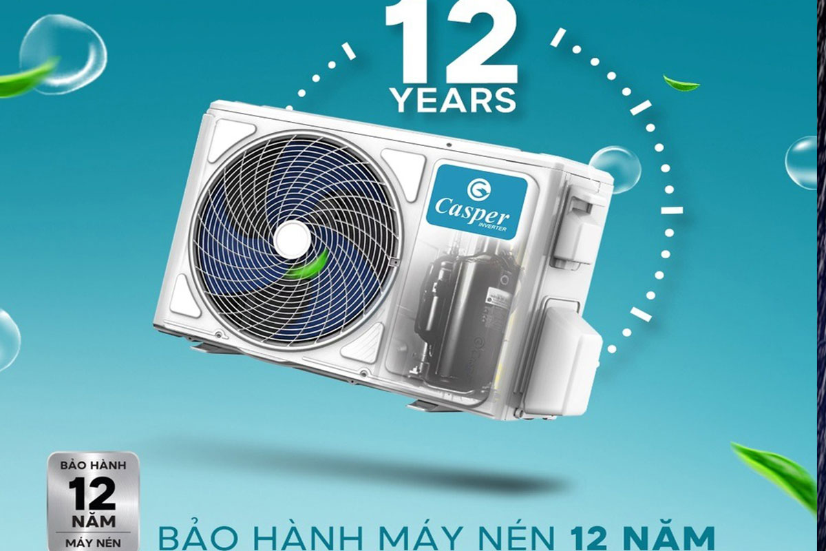 Sự thật về chính sách bảo hành máy nén 12 năm của điều hòa Casper JC-18IU36