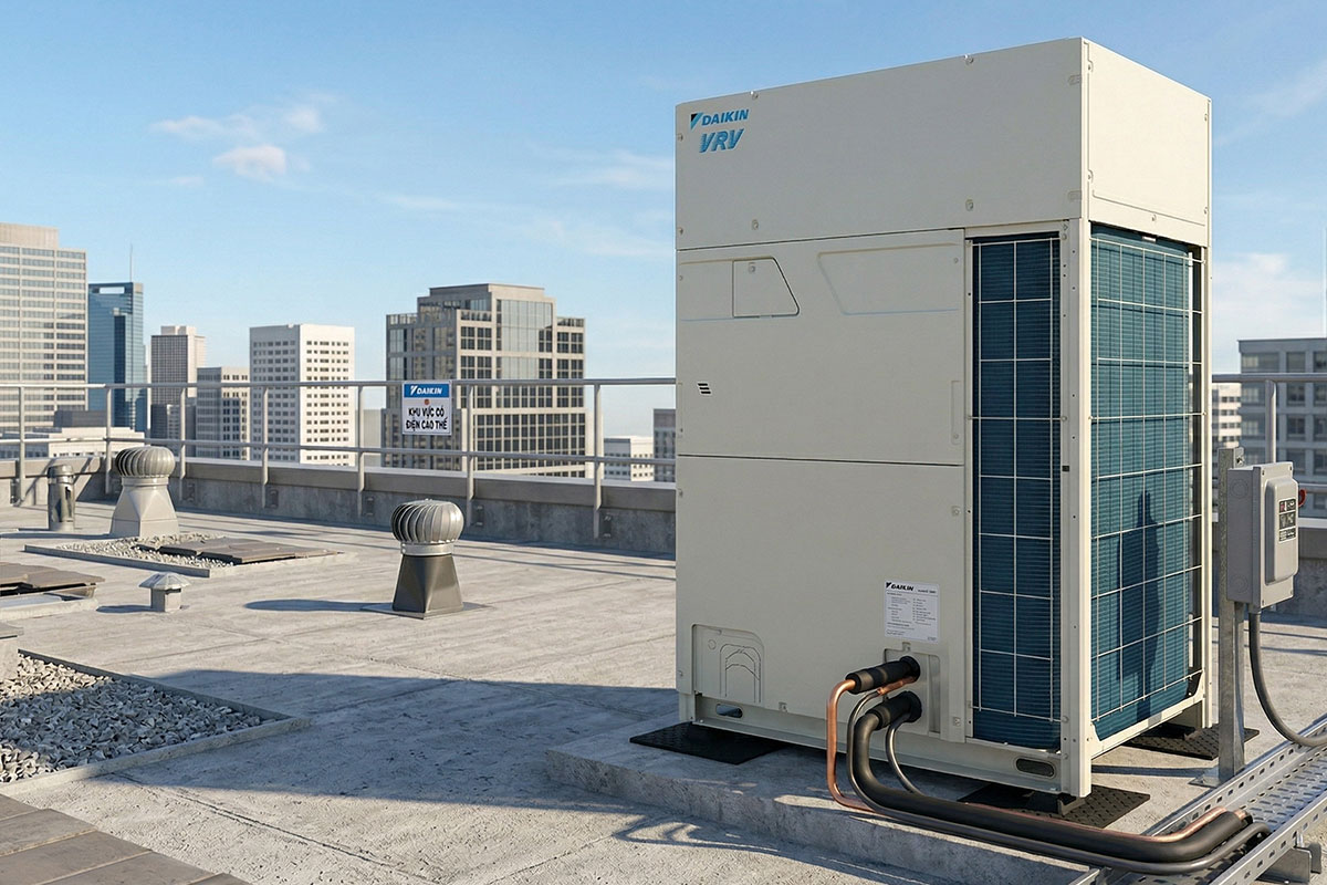 Đánh giá chi tiết dàn nóng điều hòa trung tâm Daikin 1 chiều RXQ22BYM