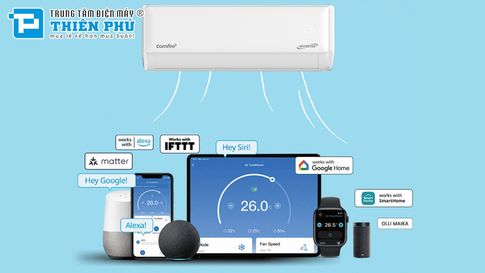 Điều Hòa Comfee Inverter 12000Btu 1 Chiều CFS-13VDM
