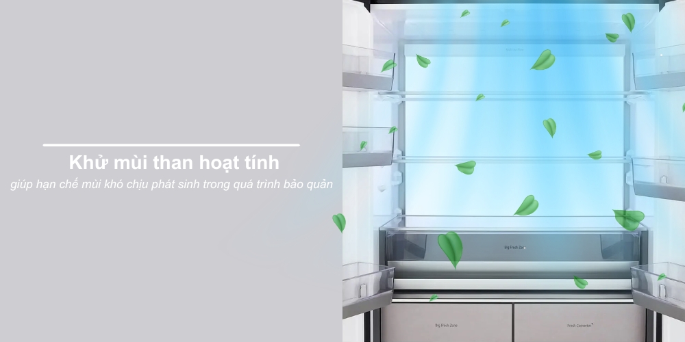 Tủ lạnh LG F51EG mặt gương hiện đại cùng nhiều công nghệ