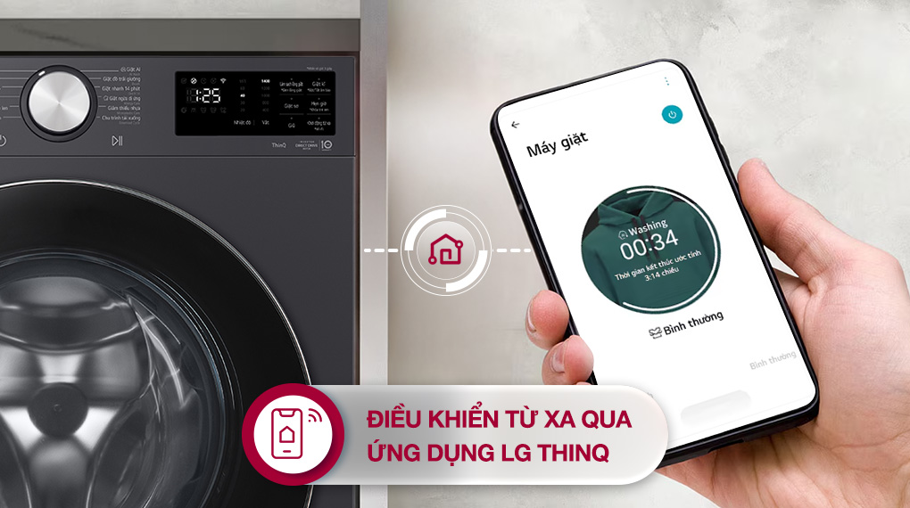 Máy giặt LG 12kg lồng ngang FX1412N5G hút khách nhờ loạt công nghệ đáng tiền