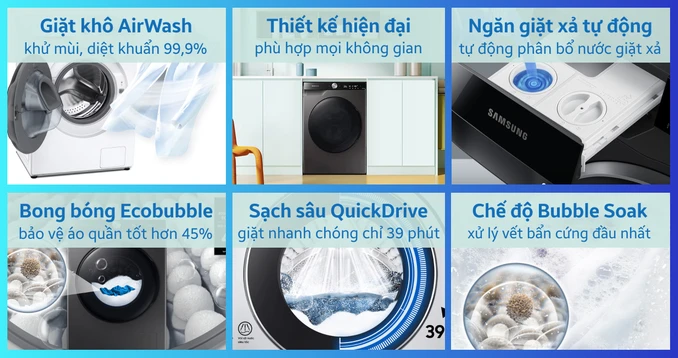 Có nên mua máy giặt sấy Samsung giá rẻ WD11T734DBX/SV không? 