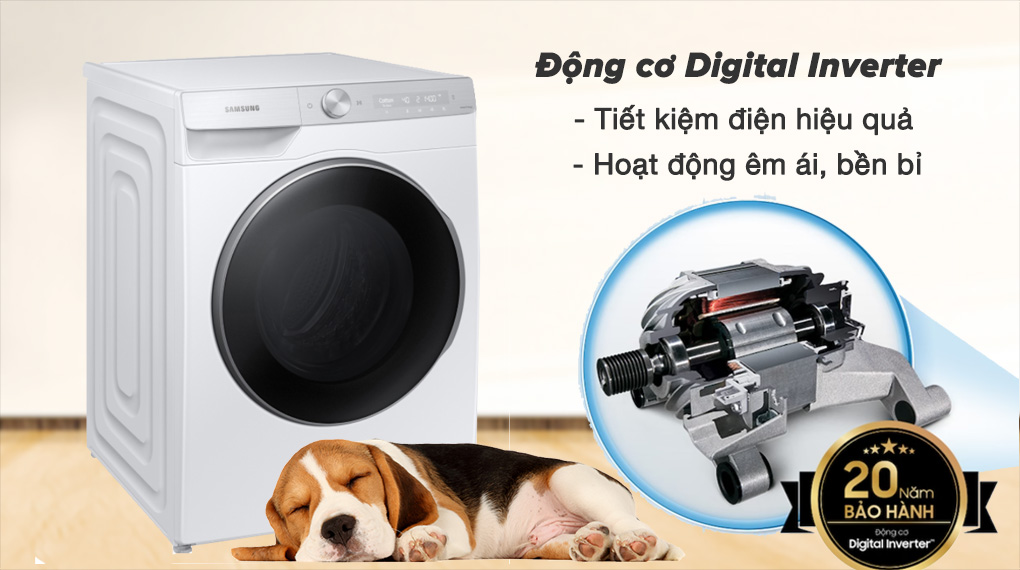 Đánh giá máy giặt Samsung 12kg WW12CGP44DSH/SV: Công Nghệ AI Wash, Ecobubble+ Giặt Sạch Thông Minh Cho Gia Đình