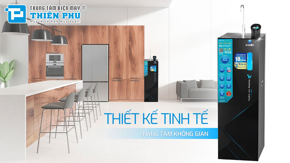 Đánh giá thiết kế hiện đại của máy lọc nước Karofi 12 lõi KAE-S68