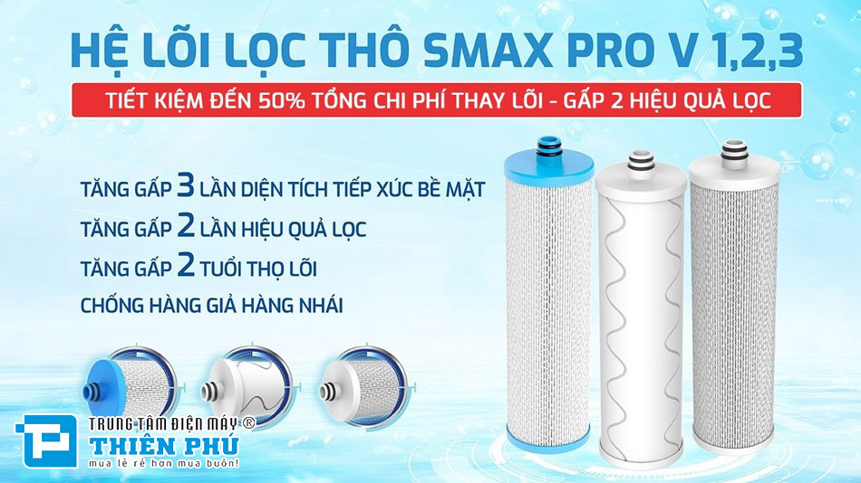Đánh giá hệ thống 12 lõi lọc Smax của Karofi KAE-S68