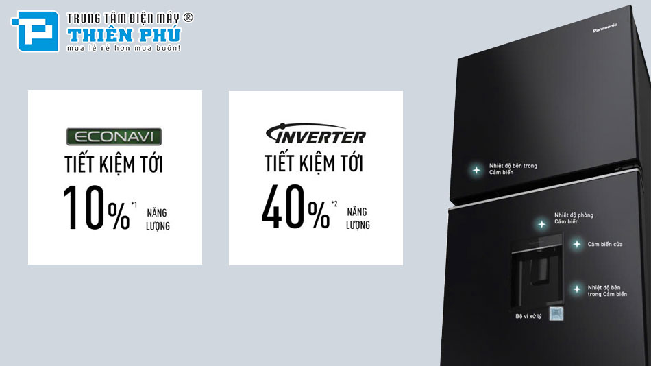 Tủ Lạnh Panasonic Inverter 2 Cánh 265 Lít NR-TV301GVKV