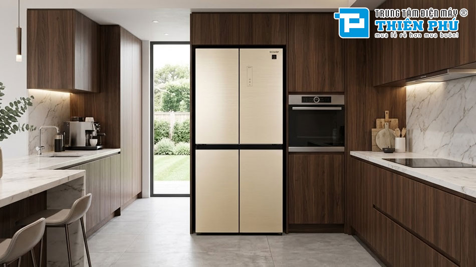 Tủ Lạnh Sharp Multi Door Inverter 421 Lít SJ-FXP510VG-CH