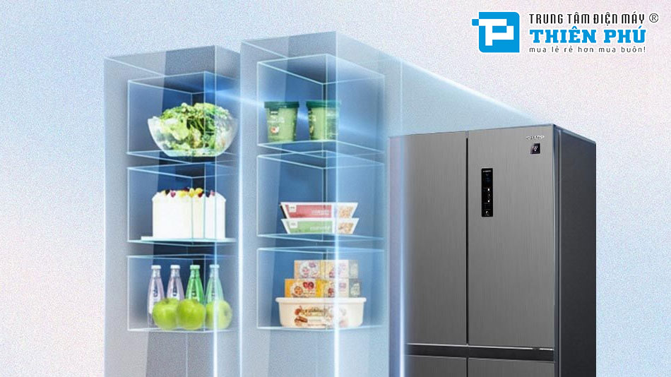 Tủ Lạnh Sharp Multi Door Sharp Inverter 466 Lít SJ-FXP560VG-BK