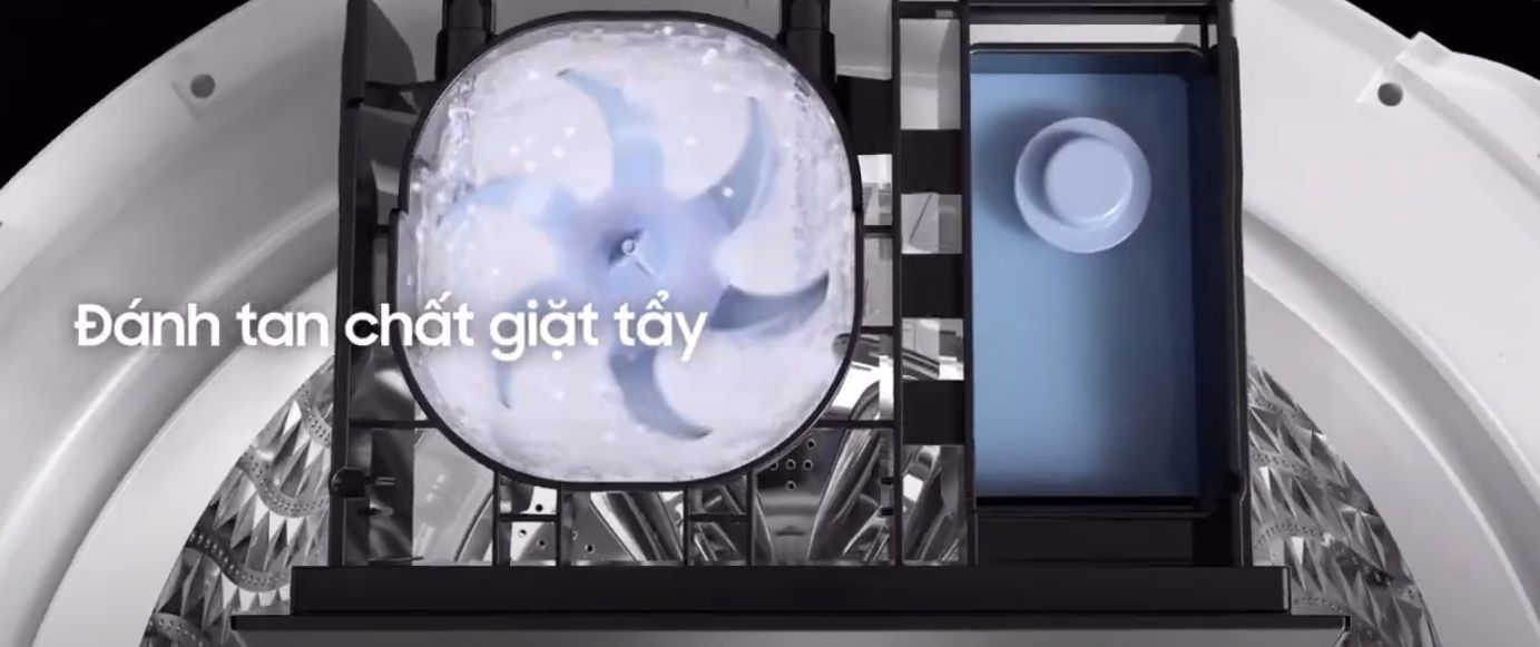 1. Trải nghiệm AI Wash thông minh trên máy giặt Samsung WA80F13S5BSV 