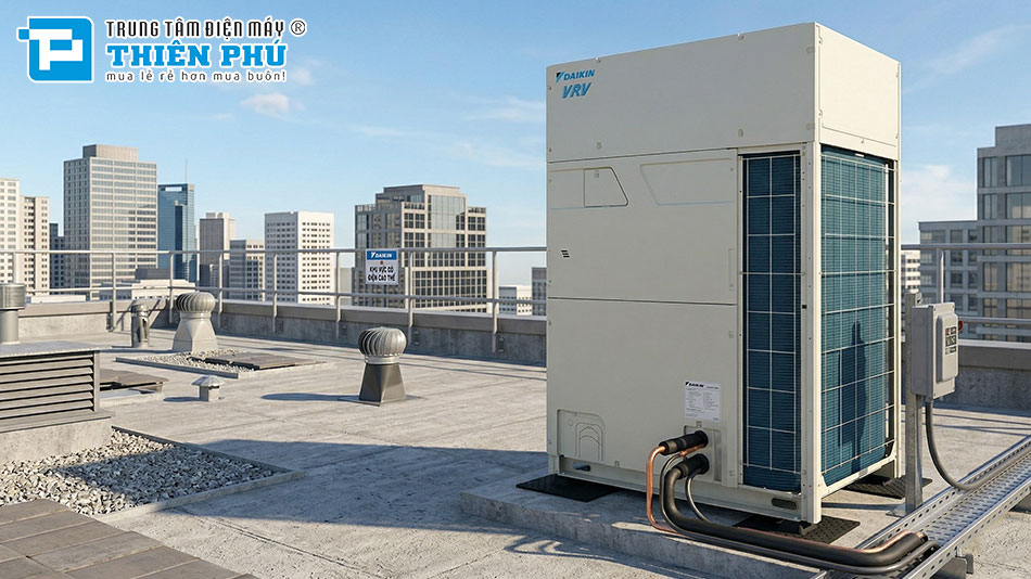 Dàn nóng điều hòa trung tâm Daikin RXQ20BYM ứng dụng hoàn hảo cho không gian nào?