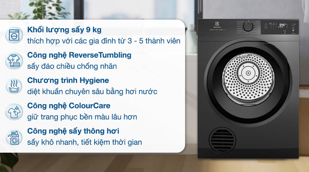 Tìm hiểu ưu điểm và nhược điểm của dòng máy sấy quần áo thông hơi Electrolux