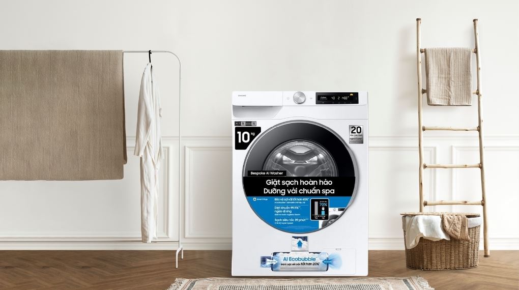 Đánh giá thực tế máy miặt Samsung inverter WW10DG6U34LESV giặt sạch sâu, tiết kiệm điện đến 70% có đáng mua?