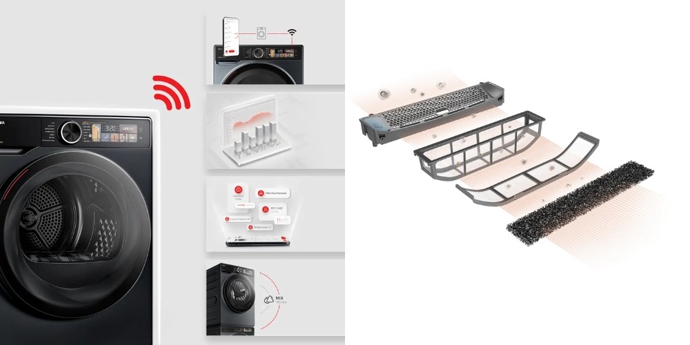 Máy sấy quần áo Toshiba 10kg TD-T25BS110HWV(MG)