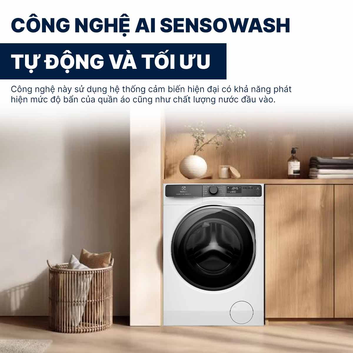 Hướng dẫn sử dụng máy giặt Electrolux cửa trước EWF1343R7WC tối ưu nhất: Tận dụng AI, hơi nước và App thông minh