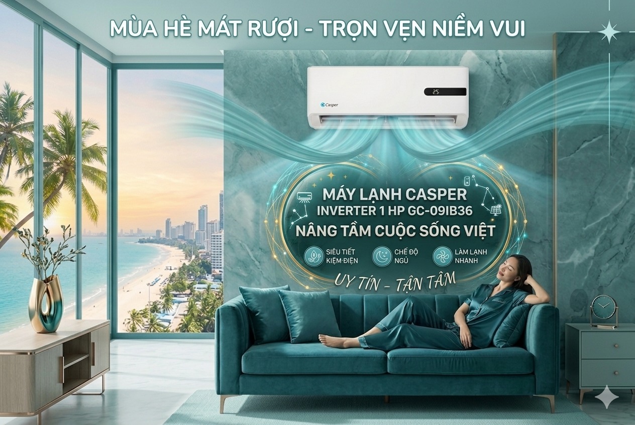 Điều hòa Casper GC-09IB36 dùng 3 - 5 năm có kém đi không? Đánh giá độ bền linh kiện