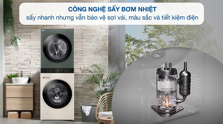 Tháp giặt sấy LG Inverter WashTower WT1410NHEG trải nghiệm thú vị cho người tiêu dùng