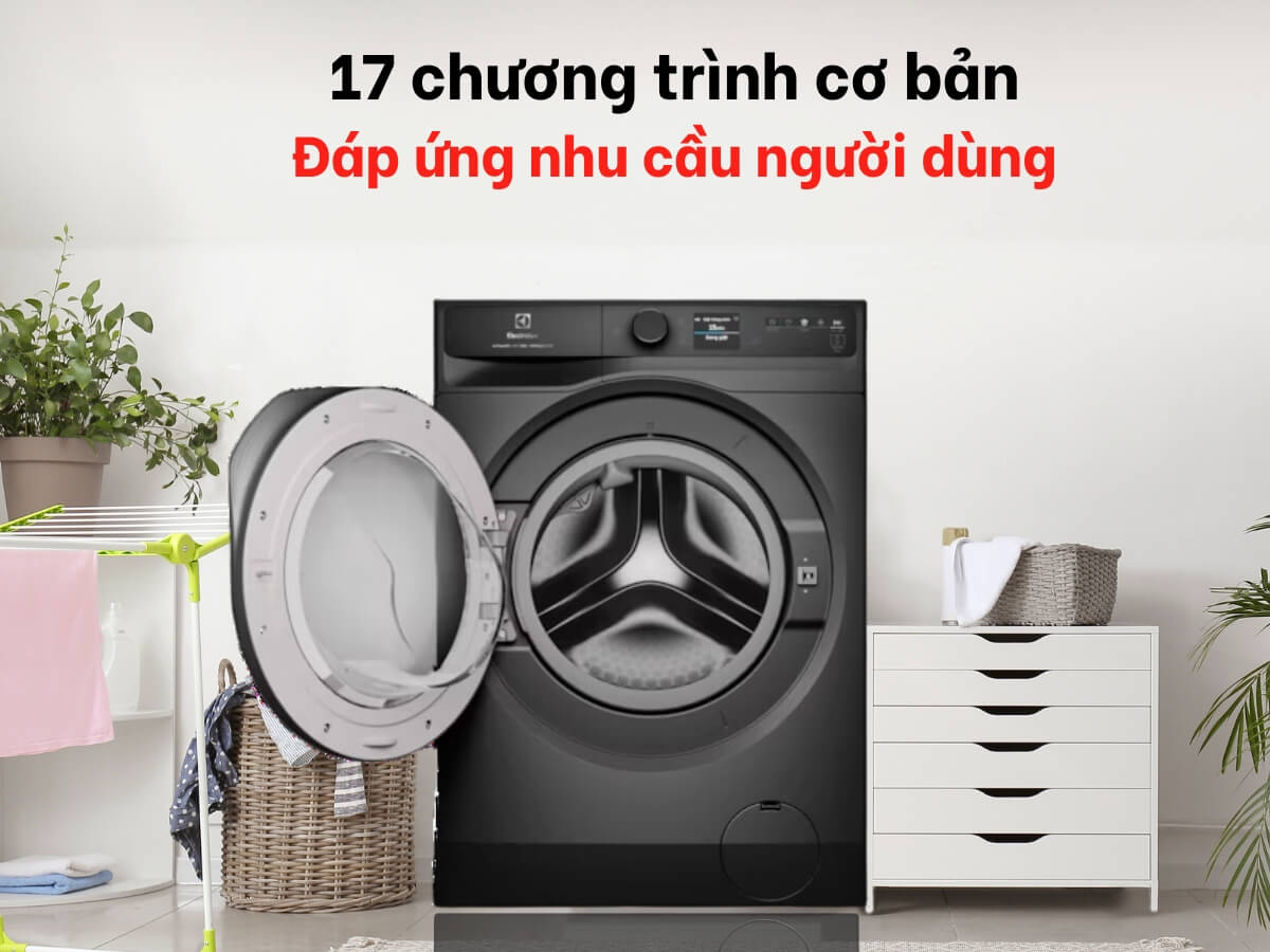 Cách dùng máy giặt Electrolux 11kg EWF1142R9SC để bền và hiệu quả 