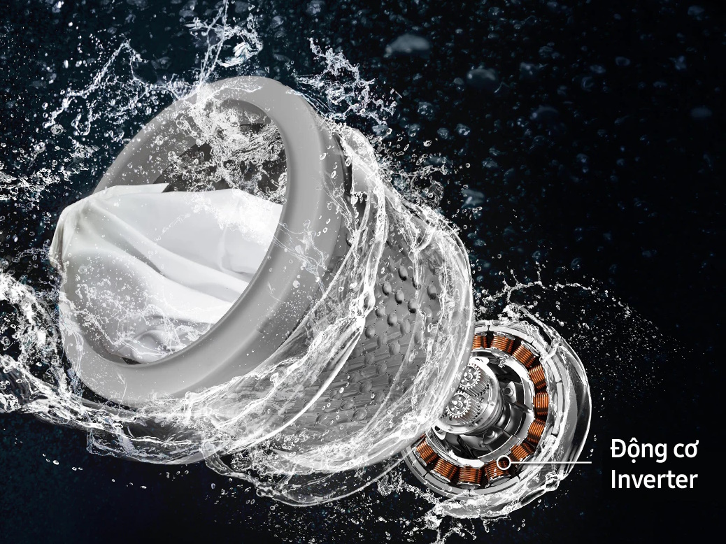 Khám phá công nghệ trên máy giặt Samsung lồng đứng WA40F12E4CSV: Digital Inverter, EcoBubble và Smart Check hoạt động ra sao?