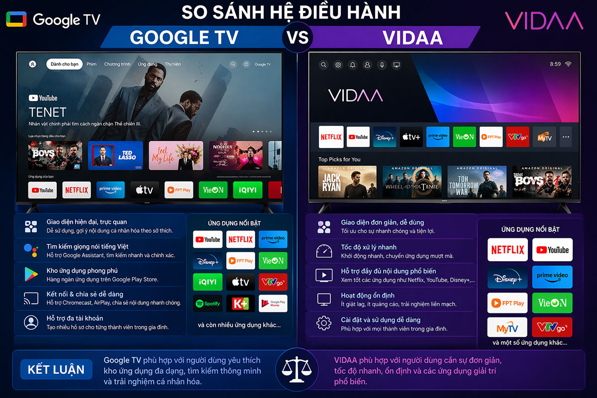 Tư vấn mua tivi 55 inch 2026: Chọn tivi Sony K-55S25VM2 hay tivi Toshiba 55C350RP?