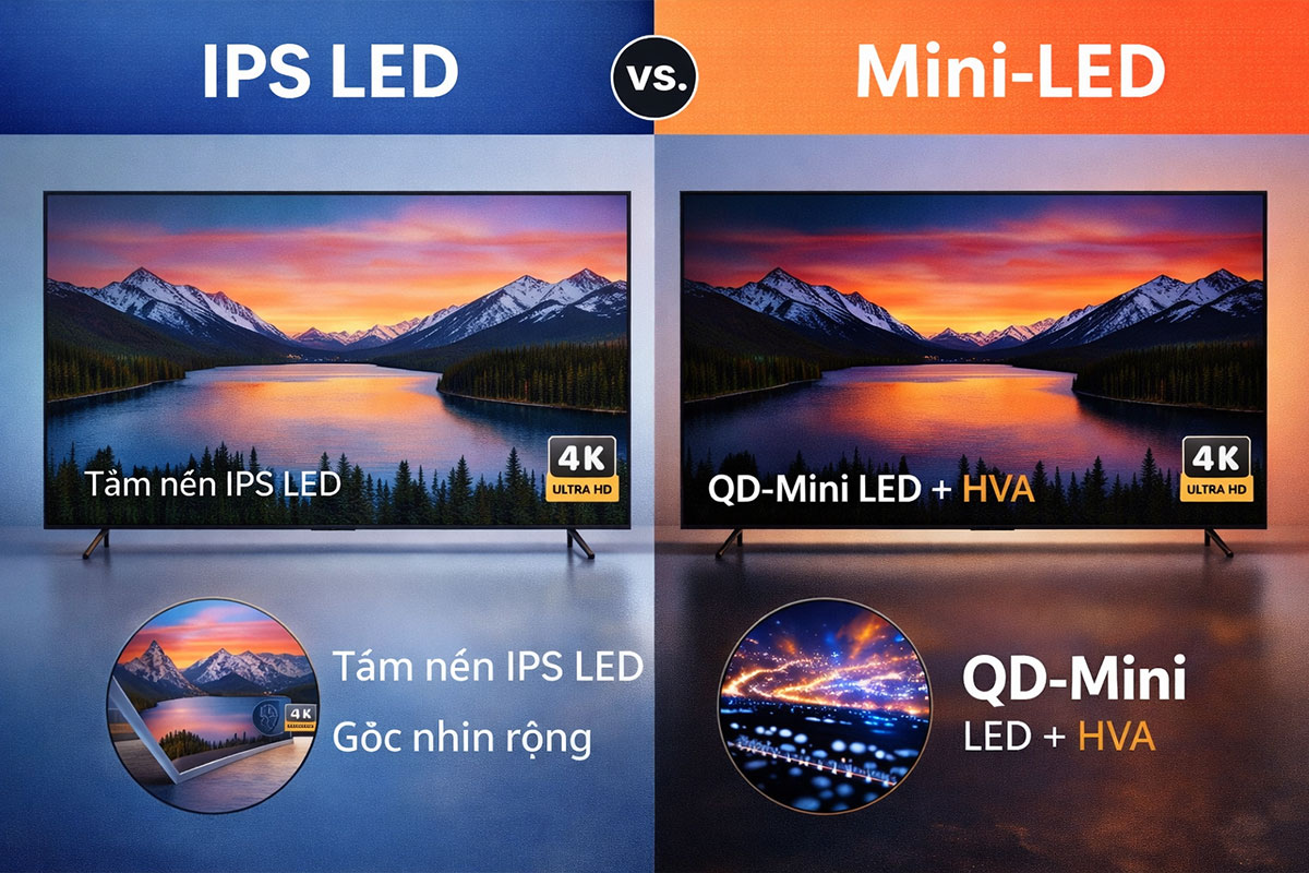 So sánh tivi Sony K-50S25VM2 và TCL 50C6KS, tivi 50 inch nào đáng mua trong 2026?