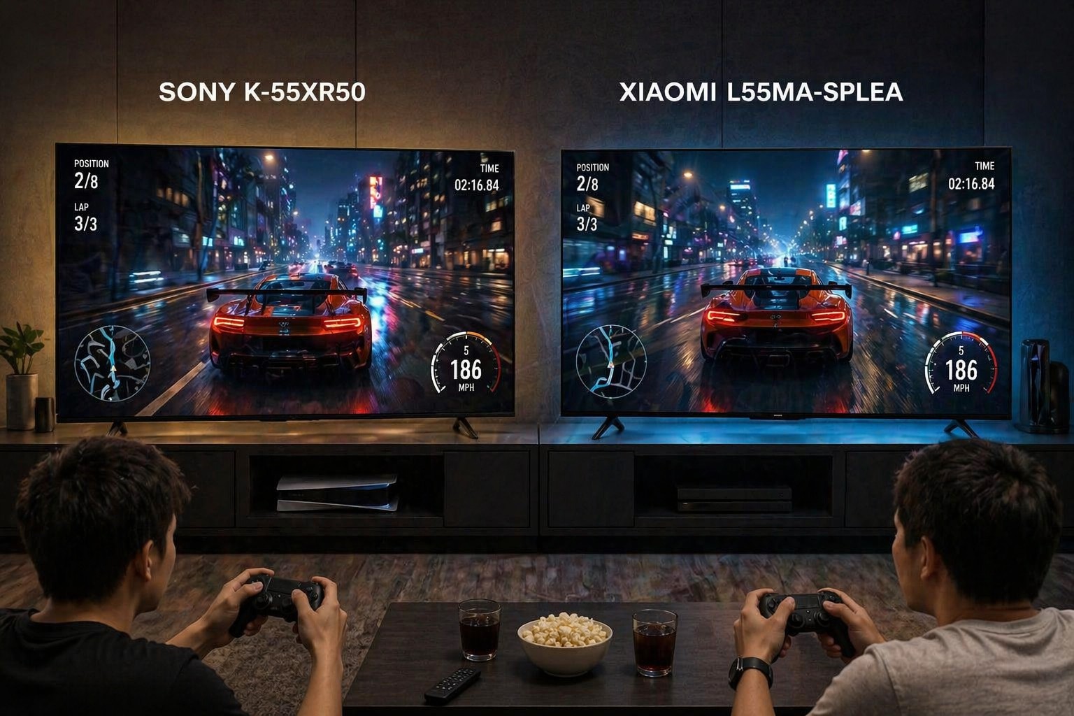 So sánh tivi Sony K-55XR50 và Xiaomi L55MA-SPLEA, nên mua tivi Mini LED nào?