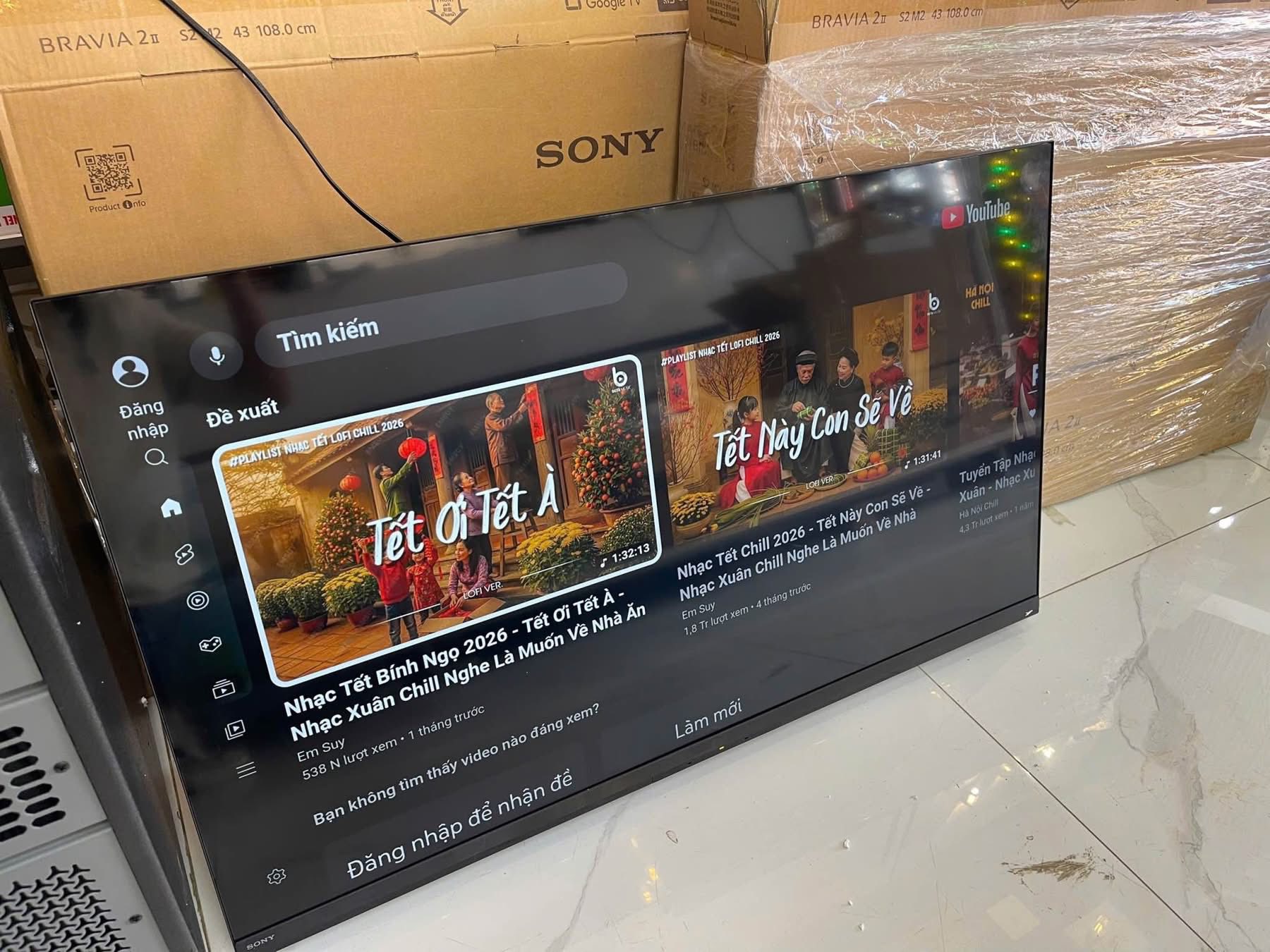 Lắp đặt tivi Sony 43 inch K-43S25VM2 cho phòng ngủ là kích thước vàng, hình ảnh dịu mắt