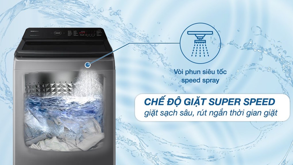 7 Lý do nên mua máy giặt Samsung lồng đứng WA95CG4545BDSV