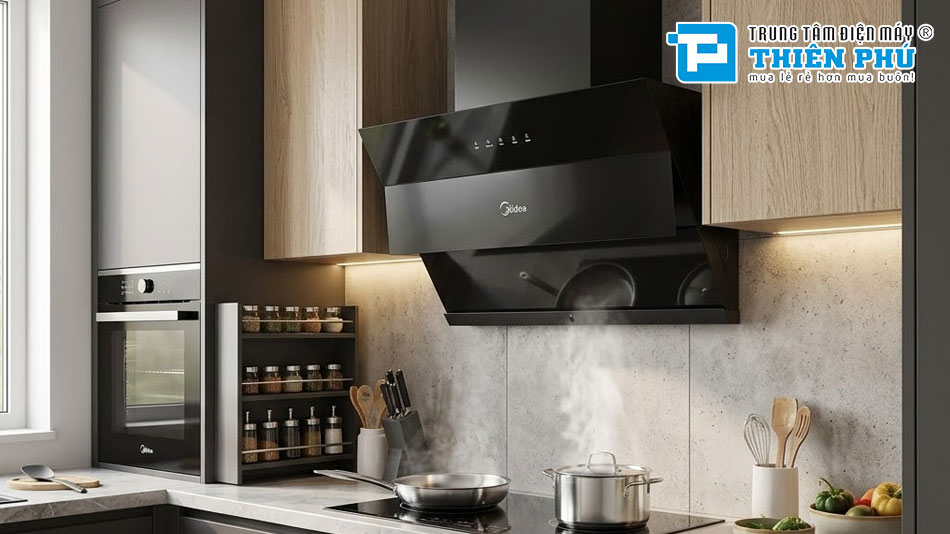 Máy Hút Mùi Midea MH90J18ET21BG